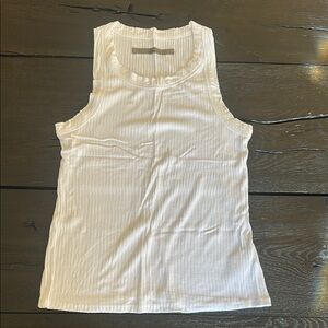 Enza Costa White Ribbed Women's Tank Top size S/M